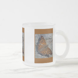 Tawny Emperor Butterfly Frostad Glasmugg