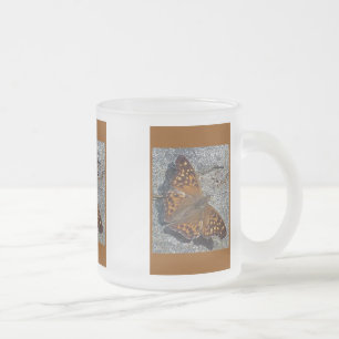 Tawny Emperor Butterfly Frostad Glasmugg