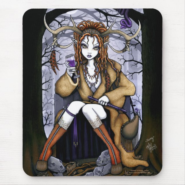 Tawny fe Mousepad för Therianthrope naturande Musmatta (Framsidan)