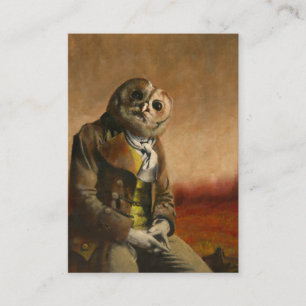 Tawny Uggla Man ACEO Business Visitkort