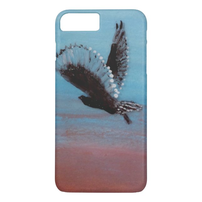 Tawny Uggla som flyger i Sunrise Case-Mate iPhone Skal (Baksida)