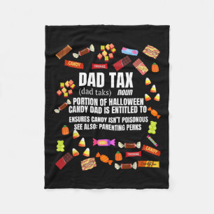 Tax Bus eller godis Candy Funny Sarcastic Hallowee Fleecefilt