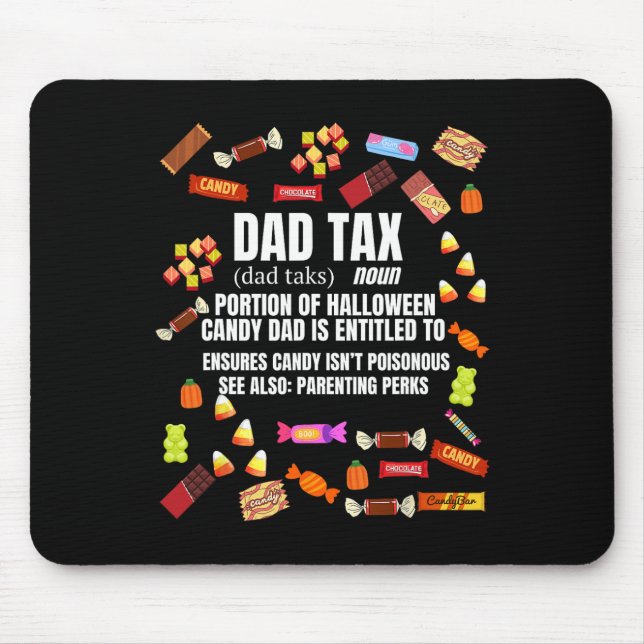 Tax Bus eller godis Candy Funny Sarcastic Hallowee Musmatta (Framsidan)