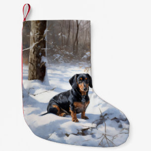 Tax Dachshund Låt Det Snöa Jul Liten Julstrumpa