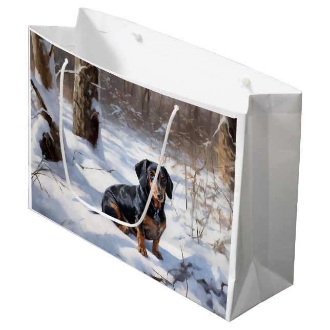 Tax Dachshund Let It Snow Jul (Framsidan Vinklad)