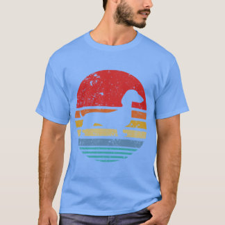 Tax Dachshund Retro Solnedgång Hund Daschund tjej T Shirt