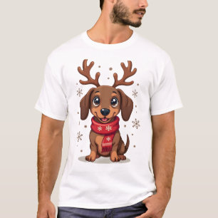 Tax Dachshund Vinter Glädje T Shirt