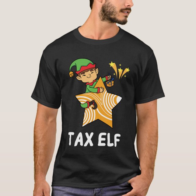Tax Elf Accountant - julrevisor T-Shirt (Framsida)