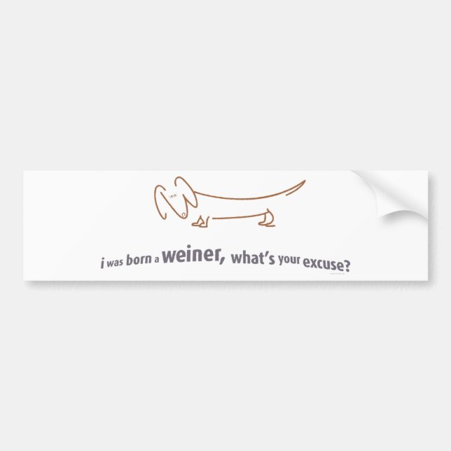 Tax. Födda Weiner! Bildekal (Framsidan)