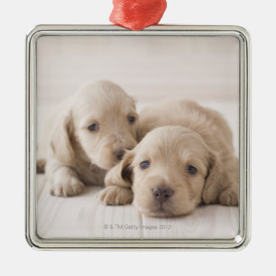 Tax för två miniatyr julgransprydnad metall