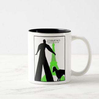 "Tax i Paris" från ZermenoGallery.com Två-Tonad Mugg