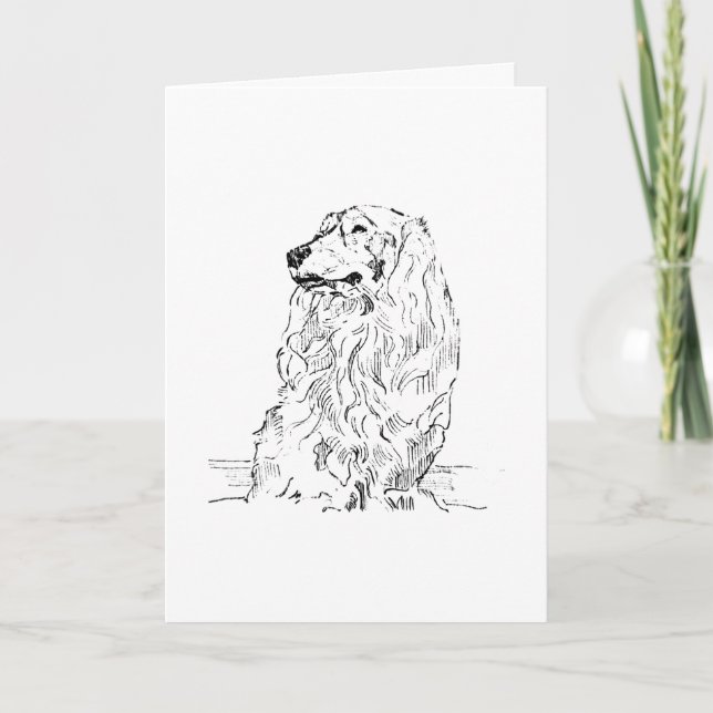 Tax - Långhårig Sausage Dog Kort (Framsida)