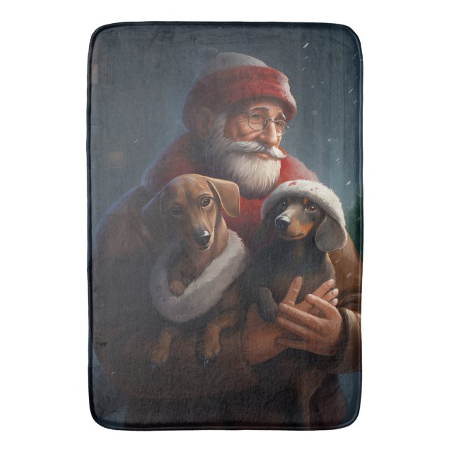 Tax med tomte Julfirande jul Badrumsmatta (Framsidan (Vertikal))