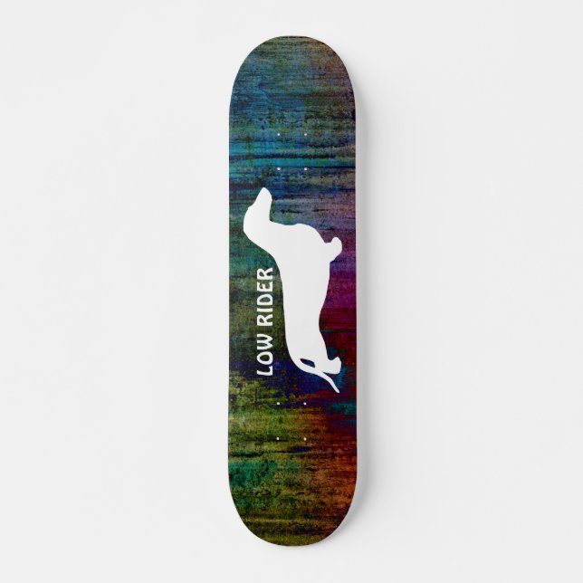 Tax silhuett vit + dina idéer skateboard bräda 20 cm (Framsida)