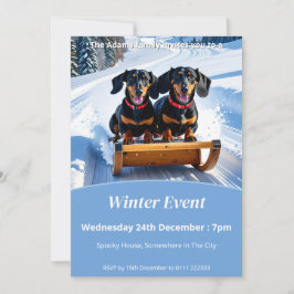 Tax Sled (Födelsedag/Jul/Vinter Event) Inbjudningar