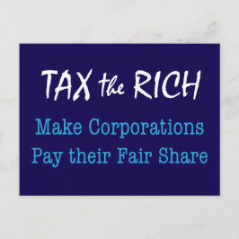 TAX the RICH Vykort