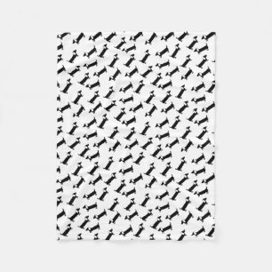 Taxar i svartvitt fleecefilt