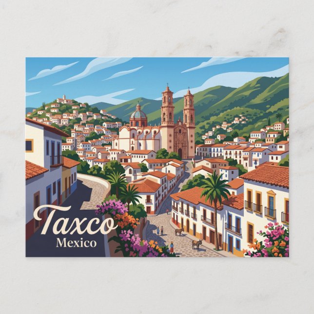 Taxco de Alarcón Mexiko Vykort (Framsida)