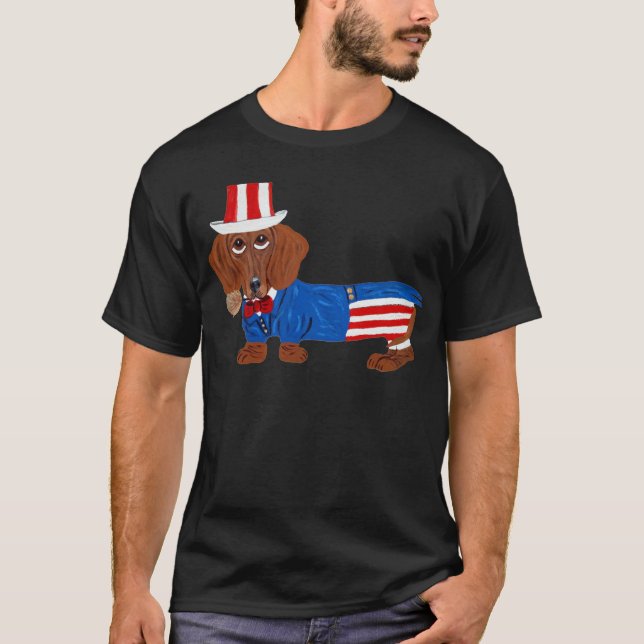 Taxen i Farbror Sam-dräkt T-shirt (Framsida)