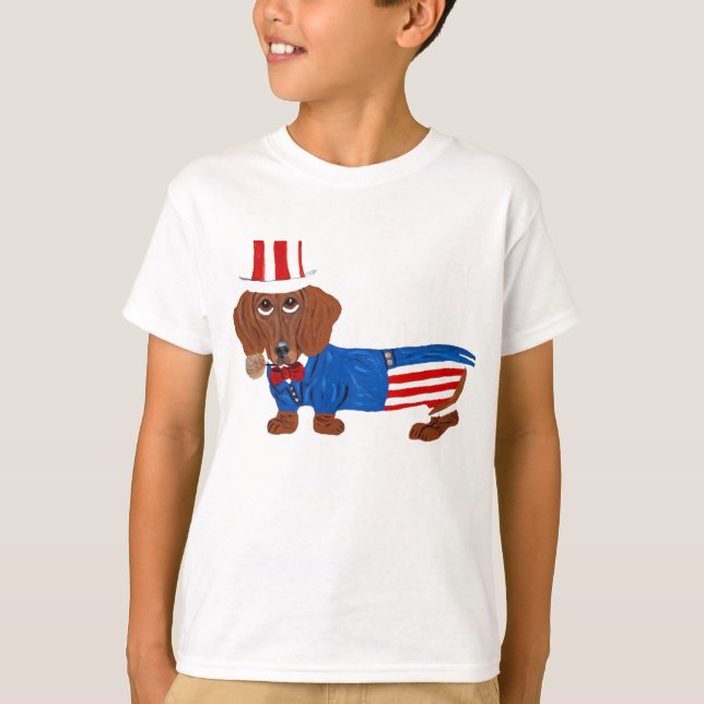 Taxen i Farbror Sam-dräkt T Shirt (Framsida)