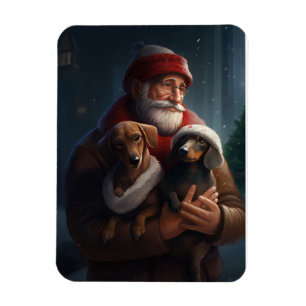 Taxen Med Tomte Festlig Jul Magnet