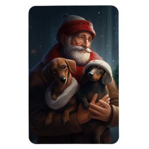 Taxen Med Tomte Festlig Jul Magnet