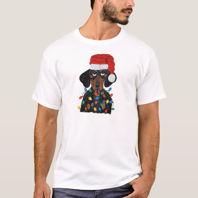 Taxen Santa trasslade till i julljus T-shirt (Framsida)