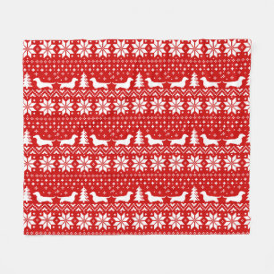 Taxen Silhouettes julmönster Fleecefilt