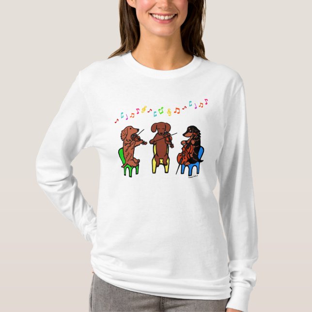Taxen stränger Triomusikertshirten Tee Shirt (Framsida)