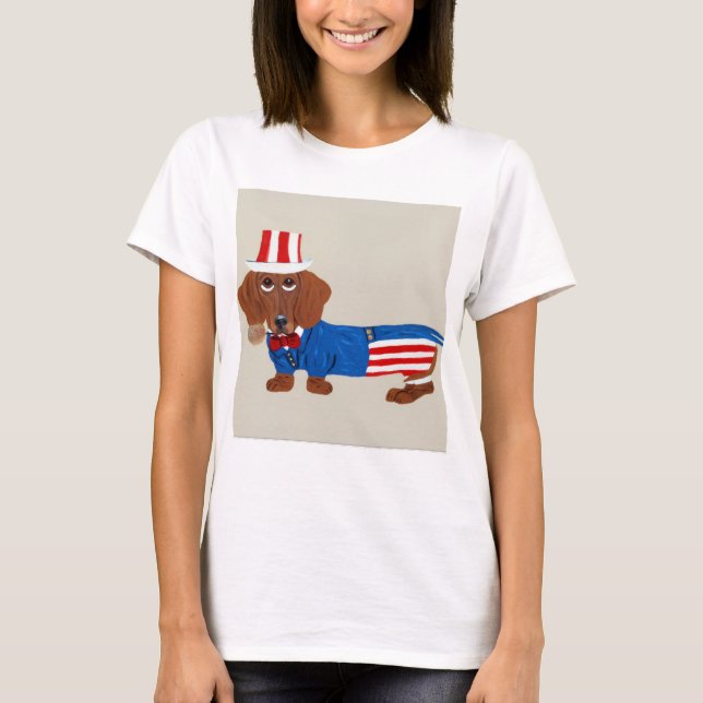 Taxeringshund Uncle Sam T Shirt (Framsida)