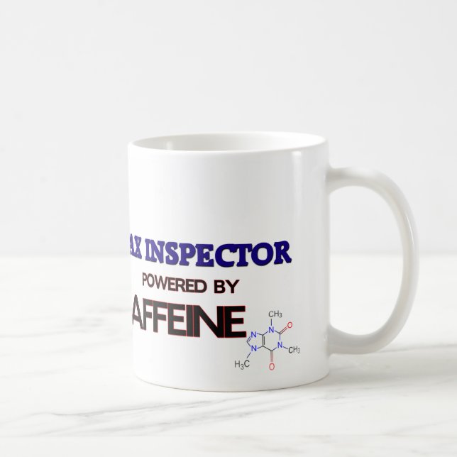 Taxeringsinspektör som drivas av koffein kaffemugg (Höger)