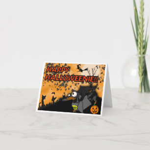 TaxHalloween kort Batdog och Superdog