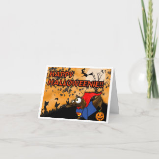 TaxHalloween kort Batdog och Superdog