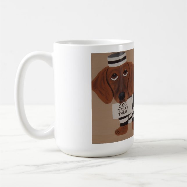 Taxhund Gods Tjuv Fånge Kaffemugg (Vänster)