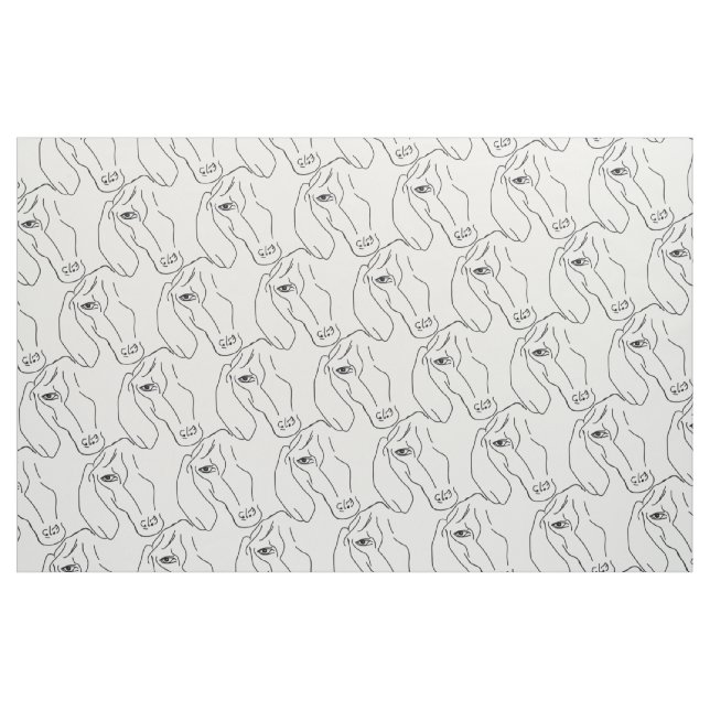 Taxhuvud, konstteckningtyg tyg (Fat Quarter)