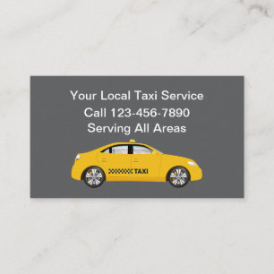 Taxi-Affärskort med enkel Gult Visitkort