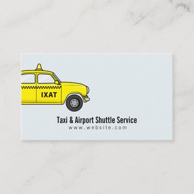 Taxi & Airport Shuttle Service Visitkort (Framsida)