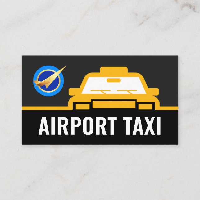 Taxi Bil Rutt Flygplatslinje Visitkort (Framsida)
