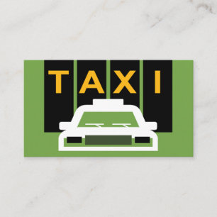 Taxi bil vertikala svarta ränder visitkort
