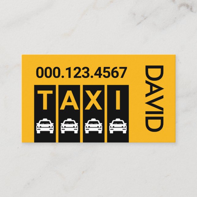 Taxi Bilar Rutt Transport Lager Visitkort (Framsida)