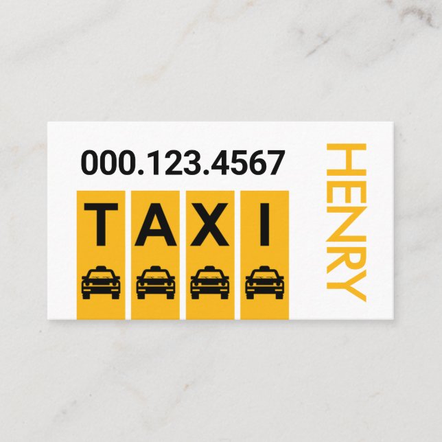 Taxi Bilar Rutt Transport Lager Visitkort (Framsida)
