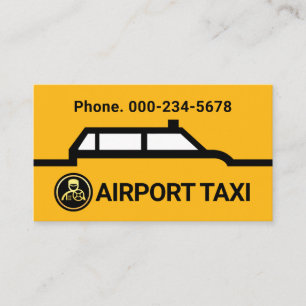 Taxi Border Route Line Visitkort