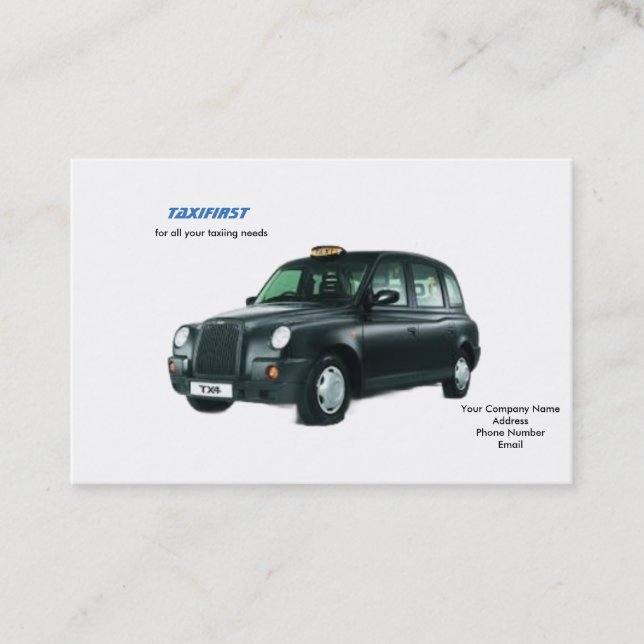 Taxi Business Cards Visitkort (Framsida)
