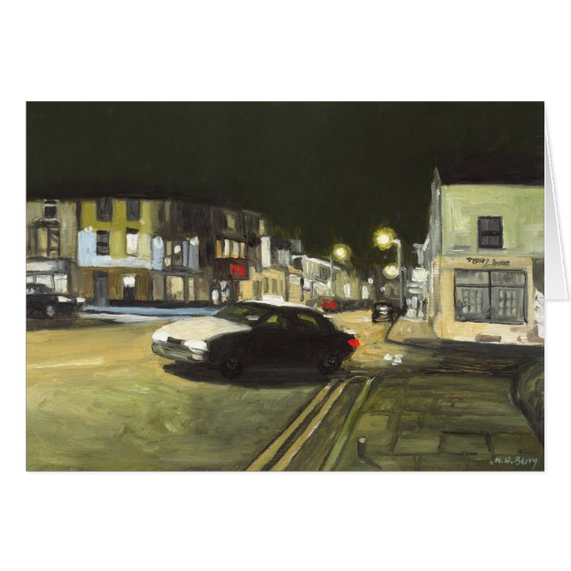 Taxi Cab, Cardiff, Wales, Förenade kungariket OBS Kort (Framsidan Horizontal)