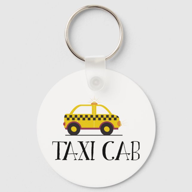 Taxi Cab Nyckelring (Framsida)