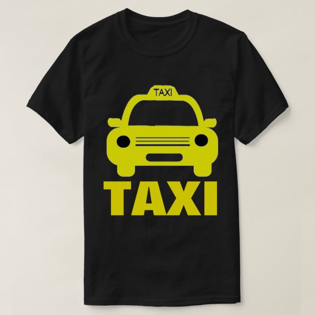 Taxi Cab och Text om Manar Basic Mörk T-Shirt (Design framsida)