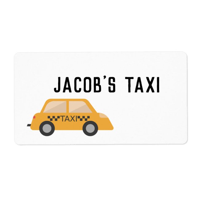 TAXI CAB-Personligens RETURETIKETTER Fraktsedel (Framsidan)