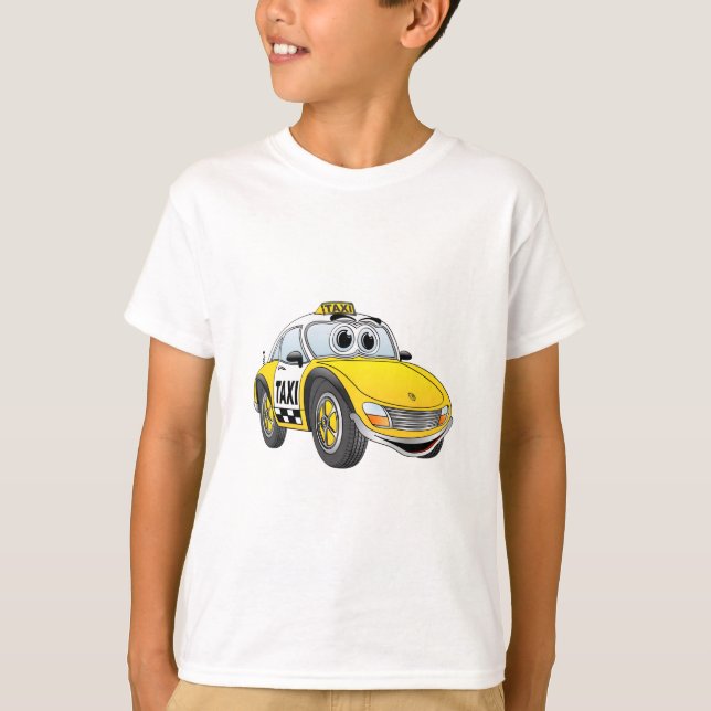 Taxi Cab Tecknad Tröja (Framsida)
