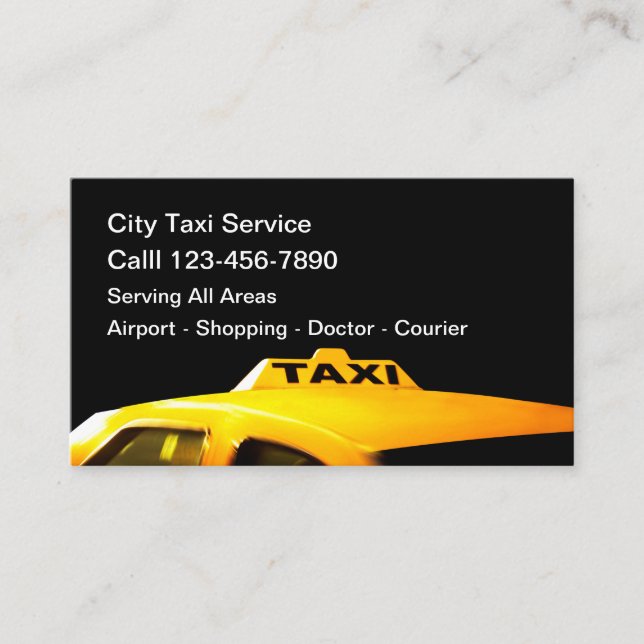 Taxi Driver Transport Services Visitkort (Framsida)