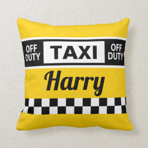 Taxi-drivrutin Pension Gift Roligt Gult Cab Kudde